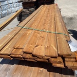 Ca. 30x Grenen Channelsiding Bruin Geïmpregneerd, 18x140mm, lengte 420